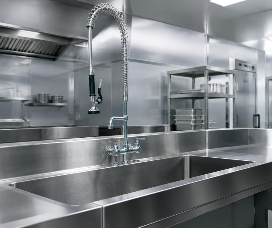 Pias industriais em aço inox — imagem ilustrativa